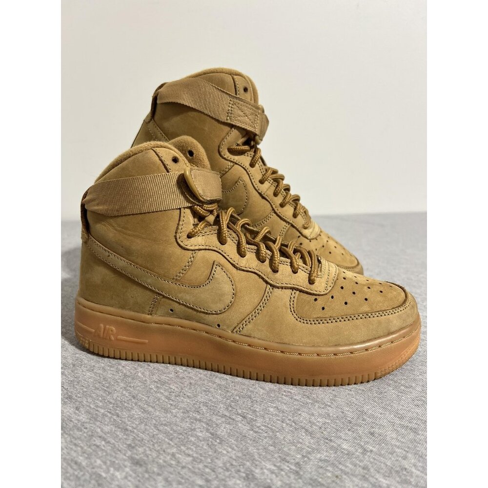 Nike Air Force 1 High Shoes Mens Size 11 Brown Suede Gum Sole‎ Athletic Sneaker